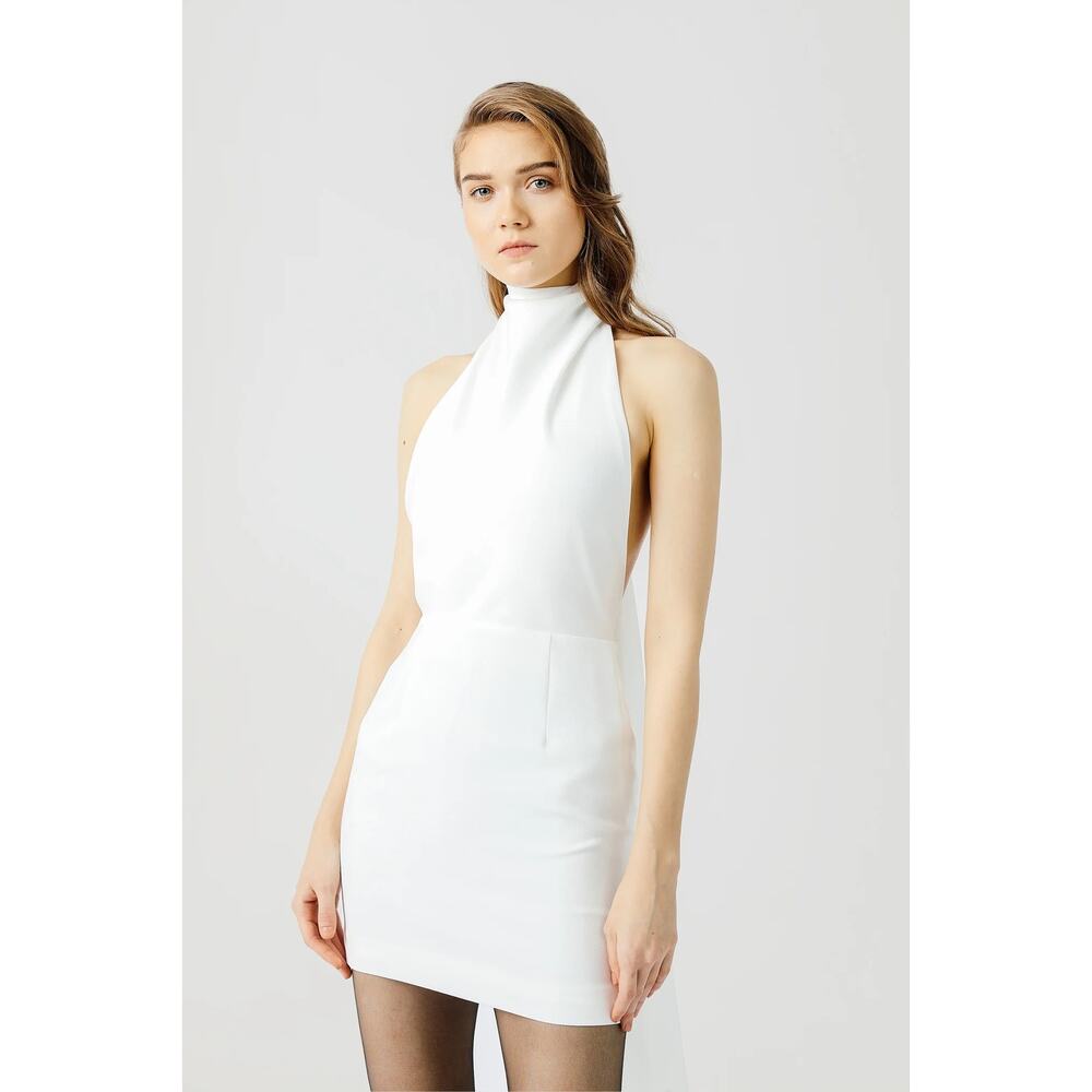Sau Lee Patsy Backless Crepe Mini Dress Halternec… - image 3